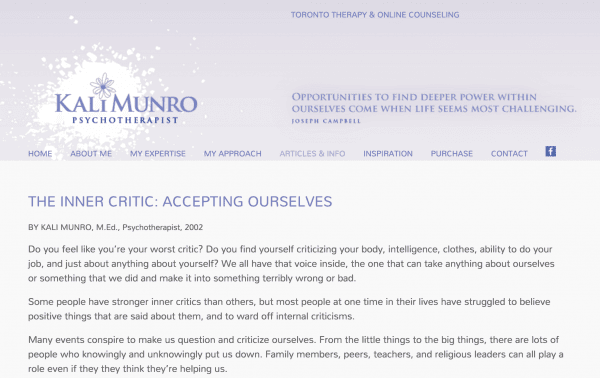 The Inner Critic: Accepting Ourselves